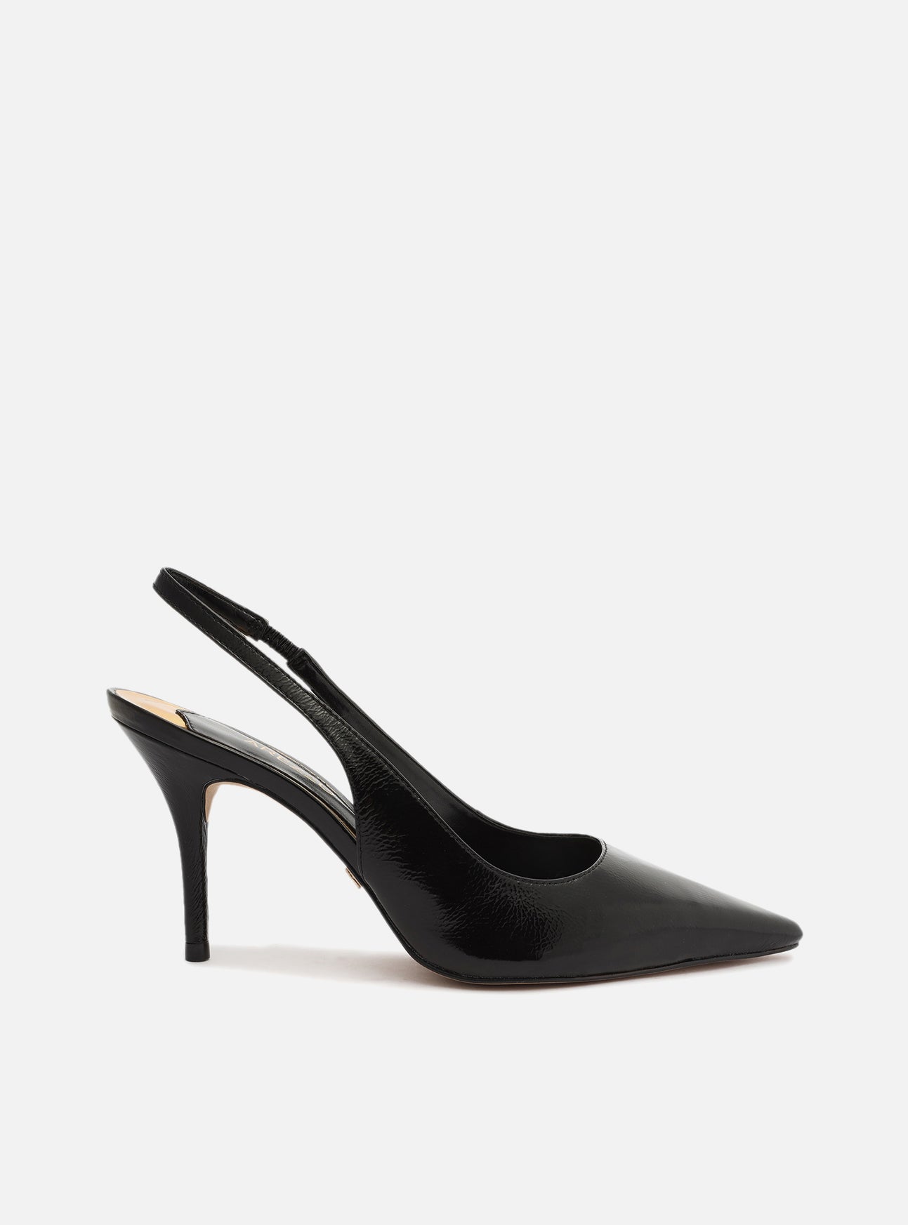 Natalia Black High Stiletto Synthetic Pump Arezzo