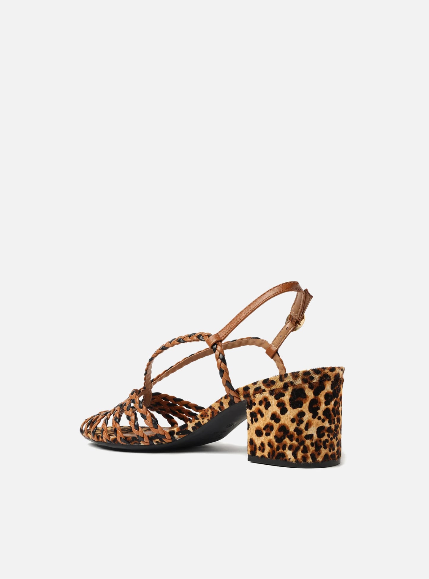 Paola Mid Block Sandal | Animal Print