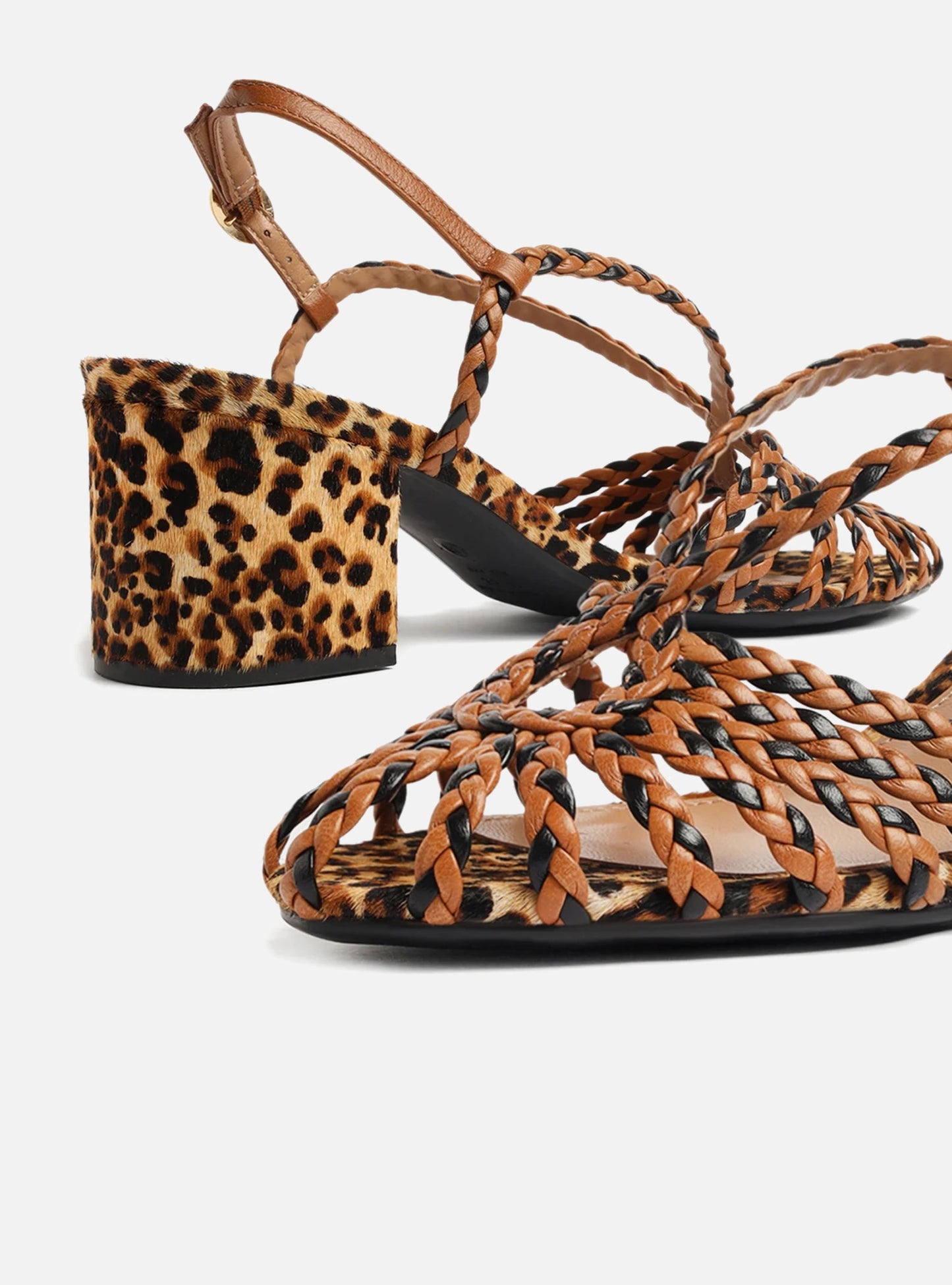 Paola Mid Block Sandal | Animal Print