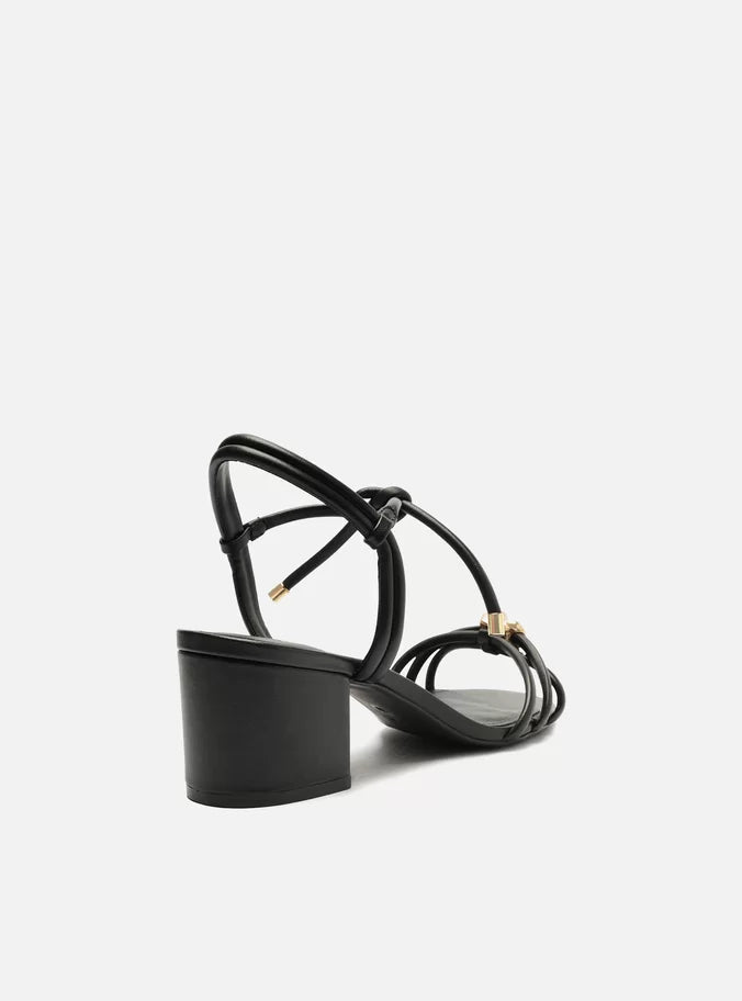 Camila Gold Knot Mid Block Sandal