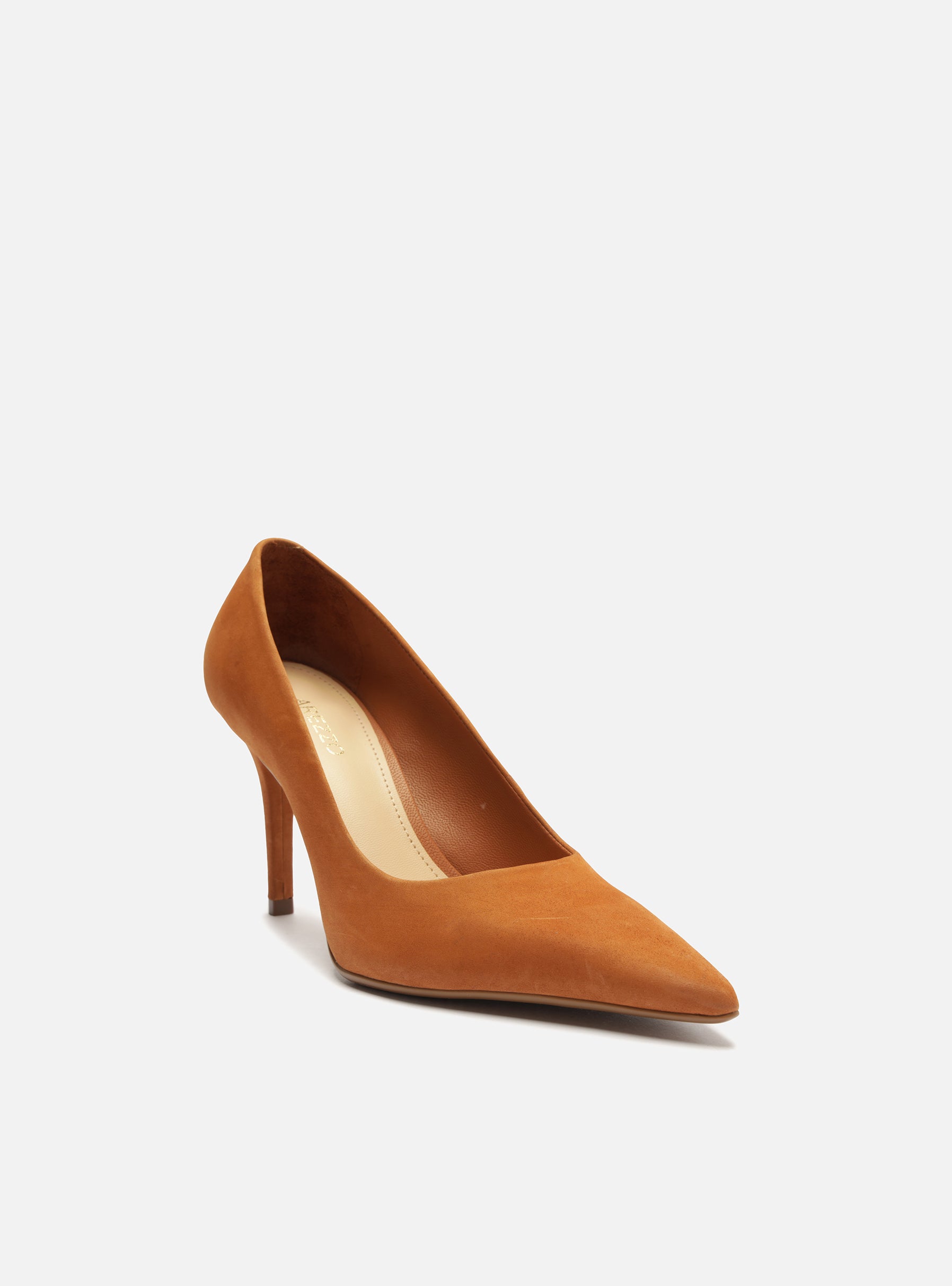 Brown 2 inch heel pumps best sale