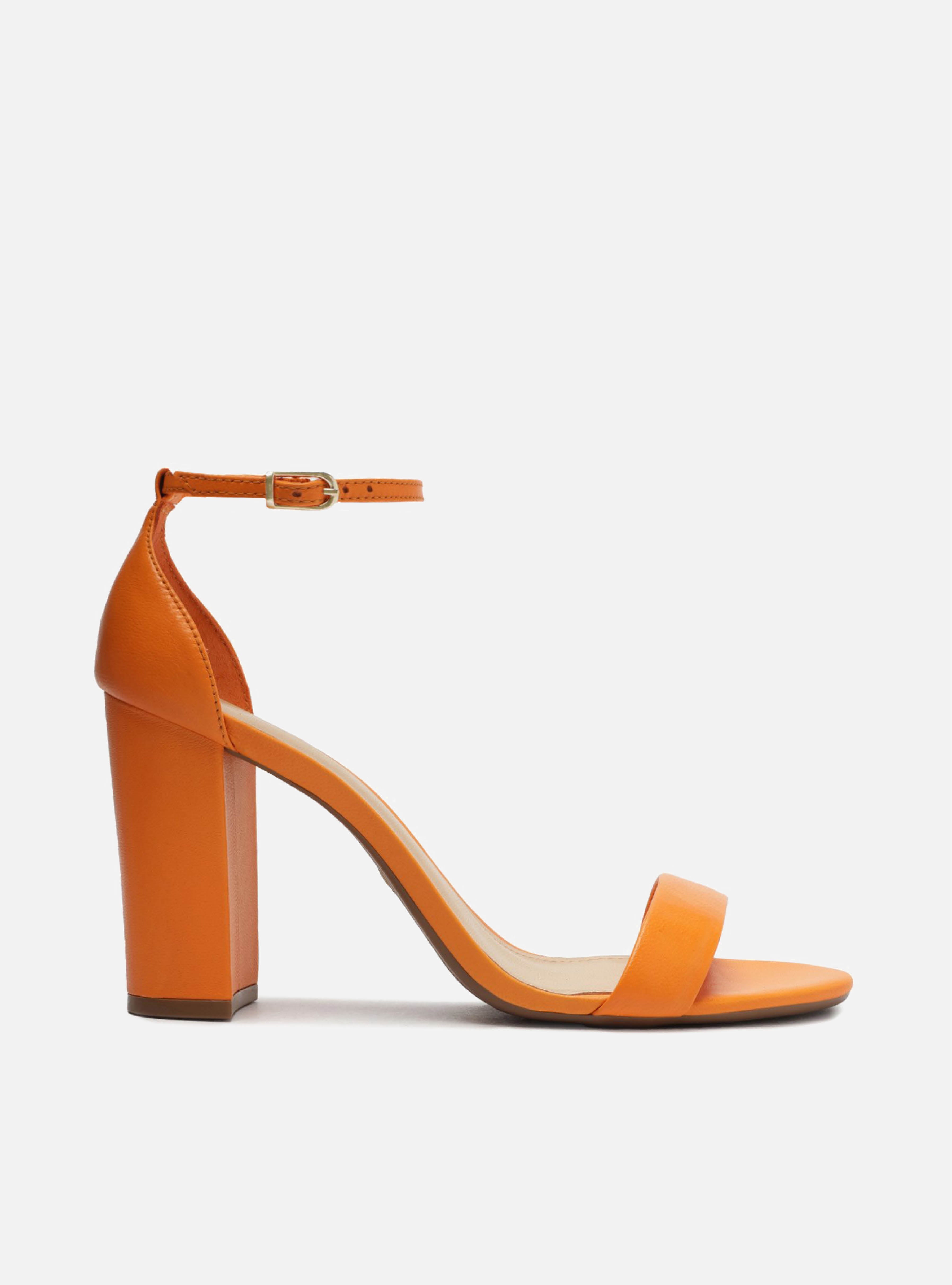 Shops orange sandals block heel