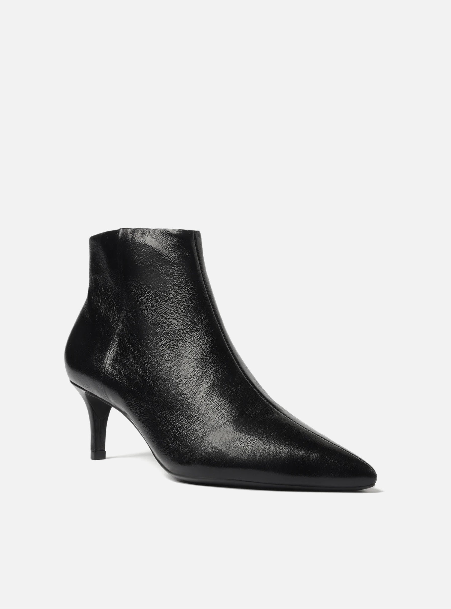 Black Ankle Boots Kitten Heel Rafaella Leather Bootie Arezzo