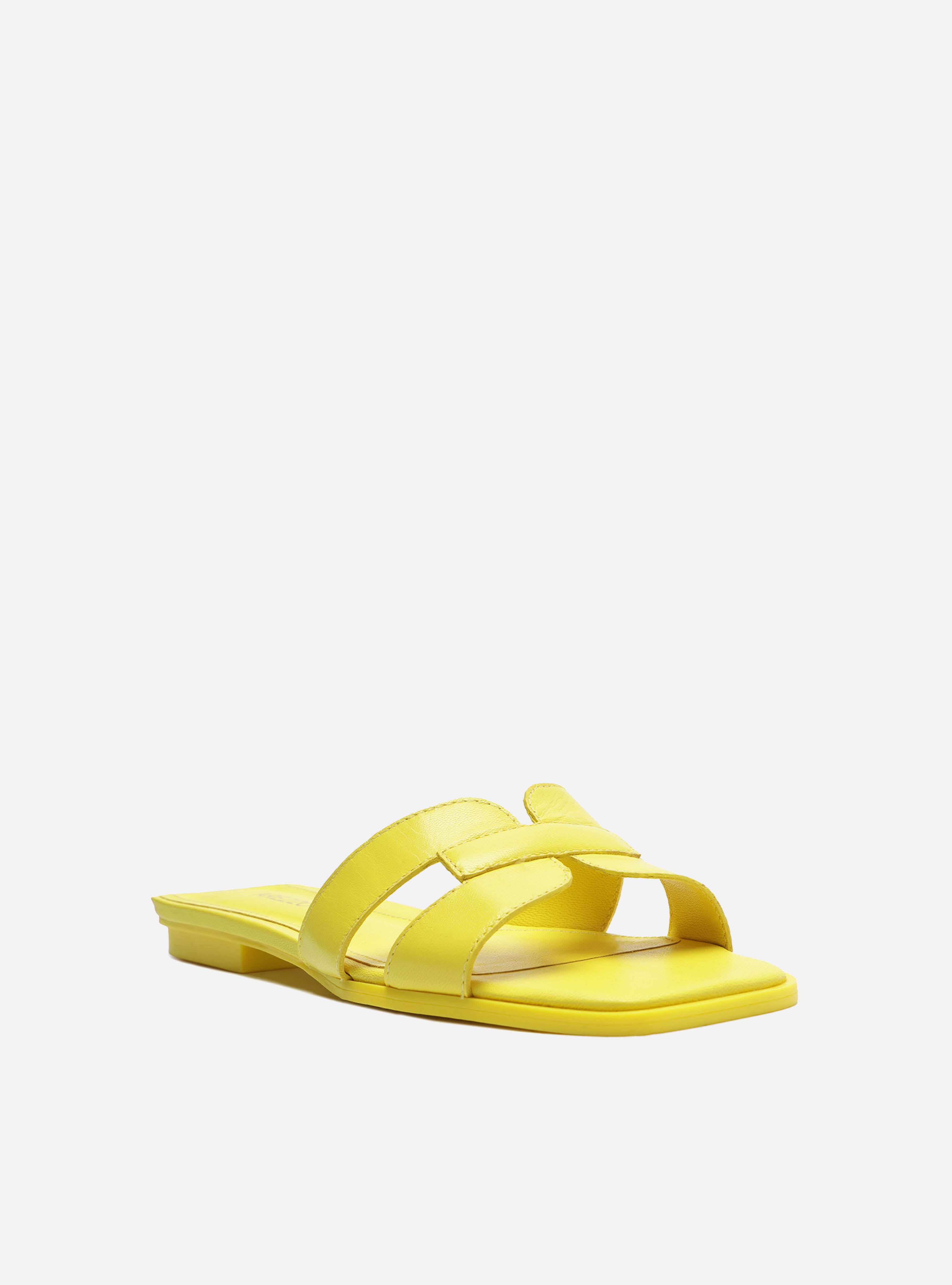 Dune best sale yellow sandals