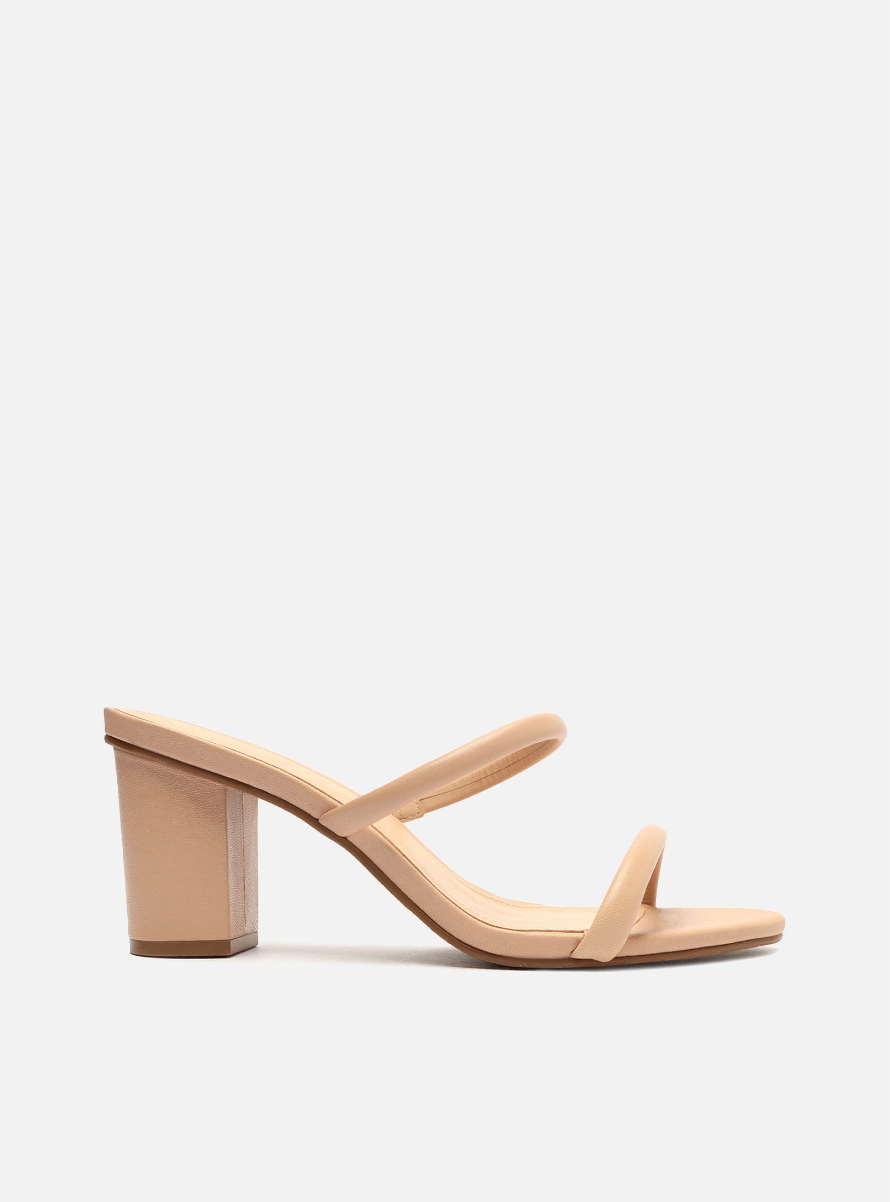 Nude low heel sandals best sale