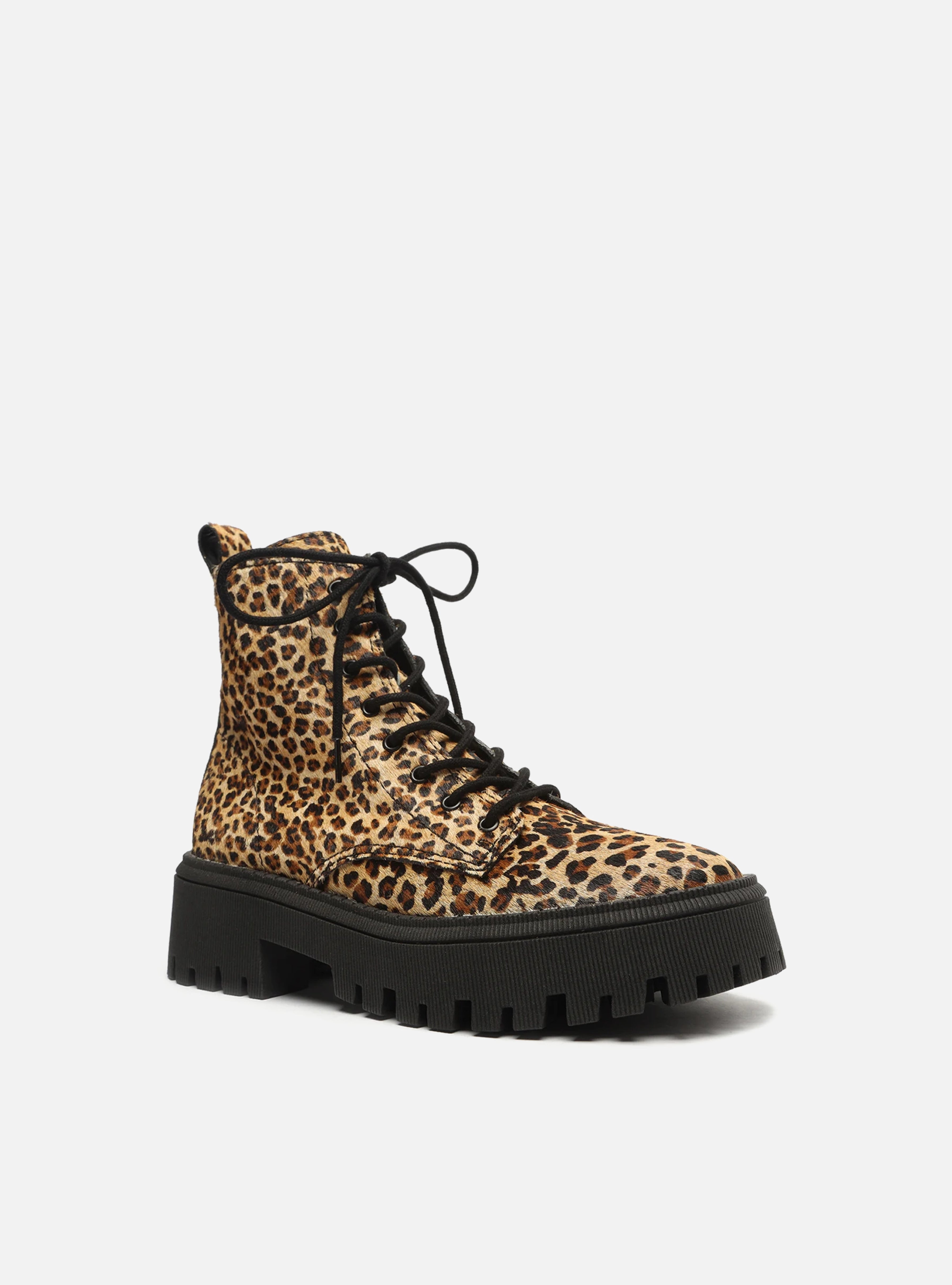 Leopard hot sale haircalf booties