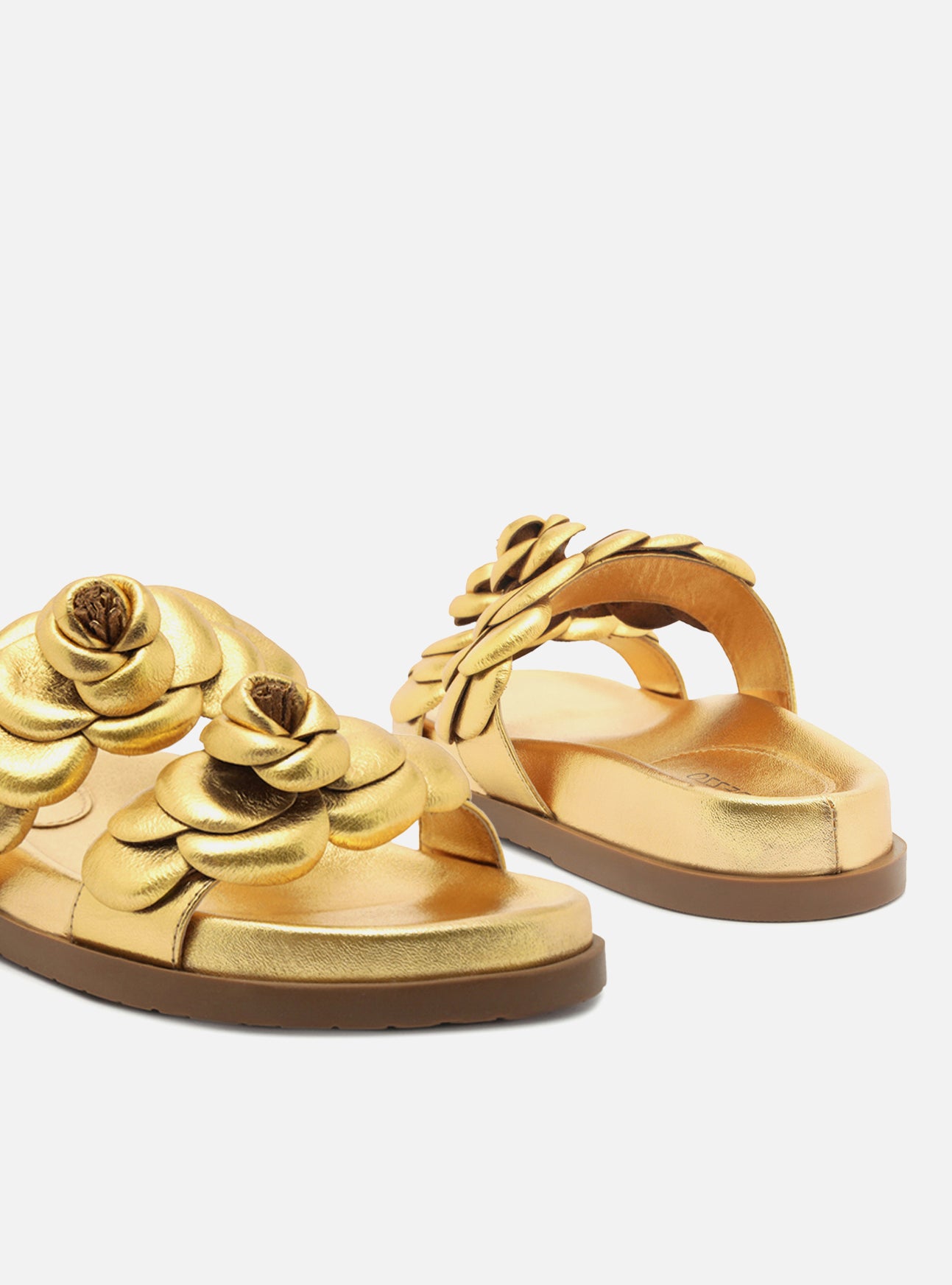 Gold slide shops shoes