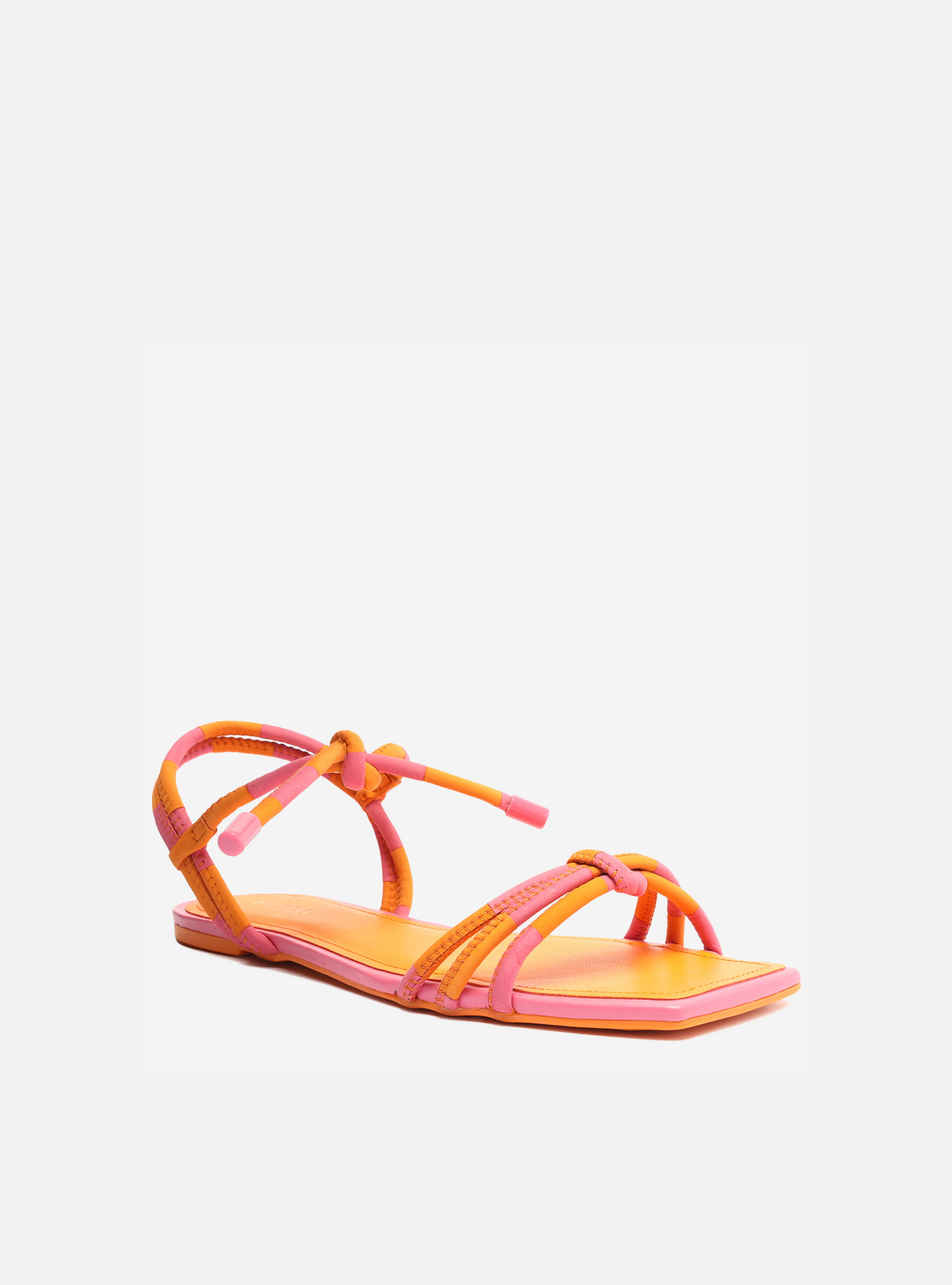 Women Bow Decor Slide Sandals, Funky Outdoor Neon Orange Faux Suede Flat  Sandals | Shopping from Microsoft Start