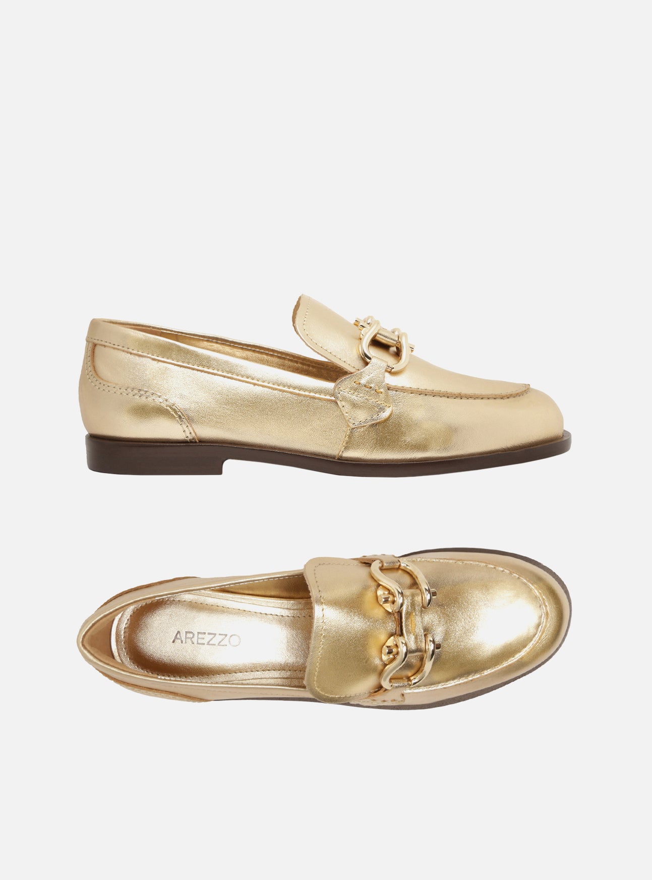 Gold loafers ladies online