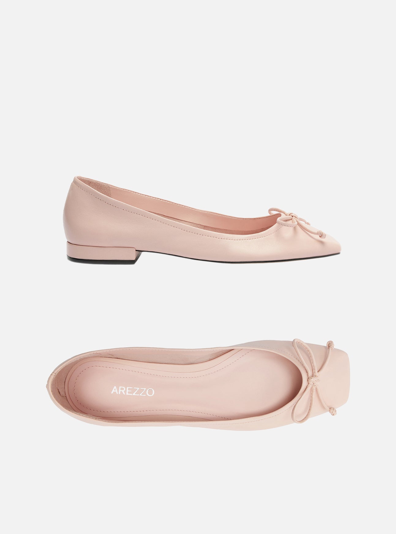 Jolie Pink Leather Ballet Shop Ballet Flats Arezzo