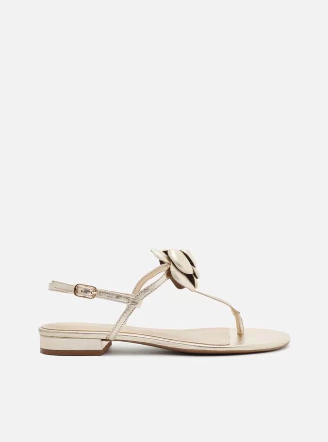 Ivory Low Block Sandal