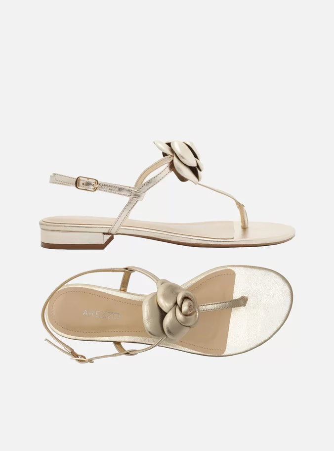 Ivory Low Block Sandal