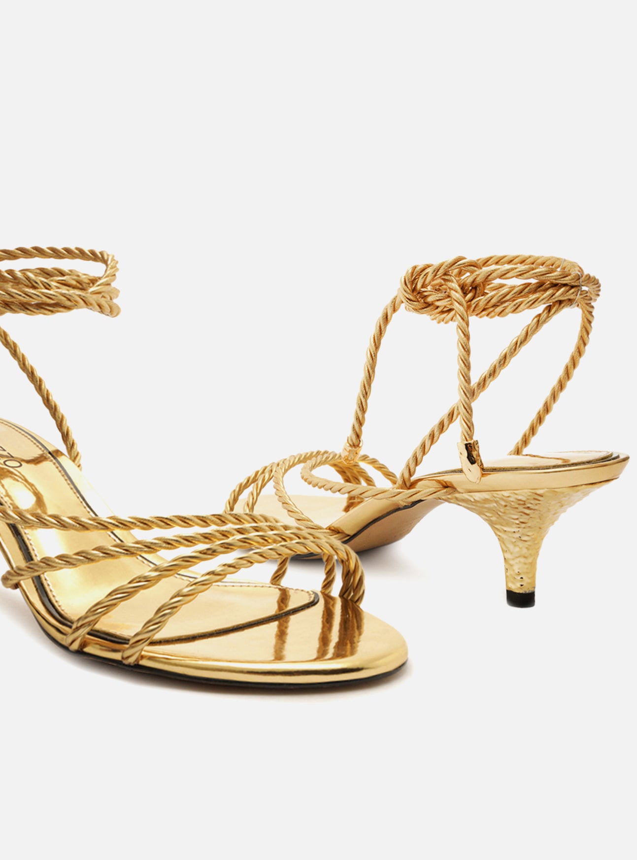 Miss Lola | Pretty Soul Gold Embellished Slip On Sandals – MISS LOLA